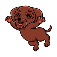 Cute pudelpointer dog cartoon posing vector