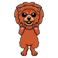 Cute little lion dog cartoon vector