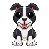 Cute dibujos animados de perro American Staffordshire Terrier vector