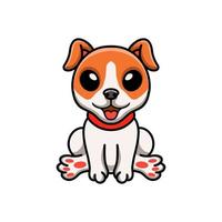 Cute jack russel dog cartoon vector