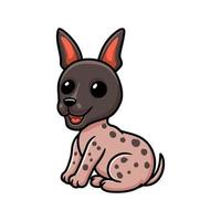 Cute american hairless terrier cartoon vector