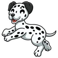 Cute little dalmatian dog cartoon vector