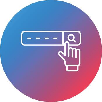 Featured Snippet Line Gradient Circle Background Icon vector