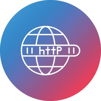 icono de fondo de círculo degradado de línea http vector