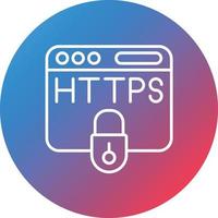 Https Line Gradient Circle Background Icon vector