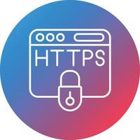 Https Line Gradient Circle Background Icon vector