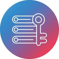 Keyword Stemming Line Gradient Circle Background Icon vector