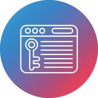 Keyword Density Line Gradient Circle Background Icon vector