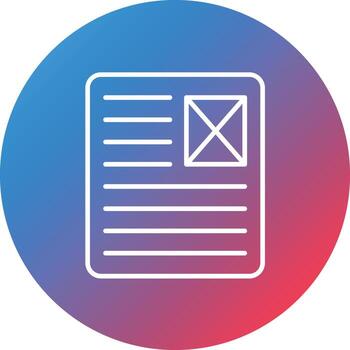 Latent Semantic Index Line Gradient Circle Background Icon vector