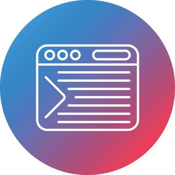 Meta Description Line Gradient Circle Background Icon vector