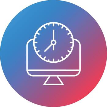 Sessions Line Gradient Circle Background Icon vector