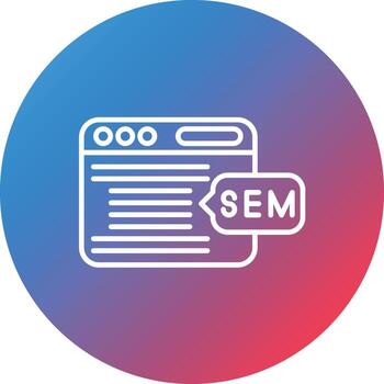 Sem Line Gradient Circle Background Icon vector