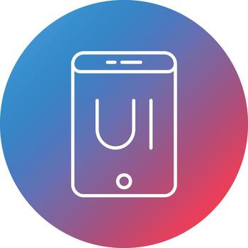 Ui Line Gradient Circle Background Icon vector