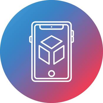 icono de fondo de círculo de degradado de línea de prototipo vector