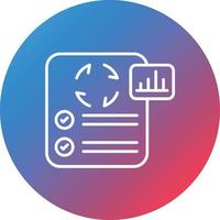 Workflow Automation Line Gradient Circle Background Icon vector