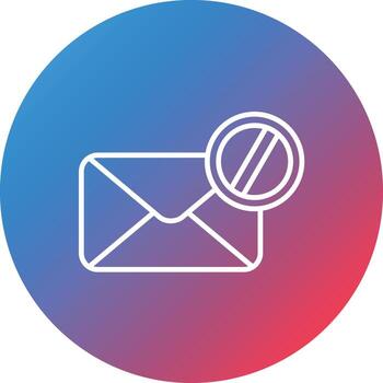 Spam Line Gradient Circle Background Icon vector