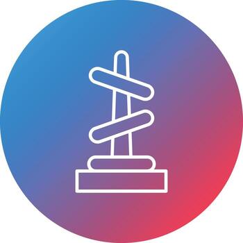 icono de fondo de círculo degradado de línea de lanzamiento de anillo vector