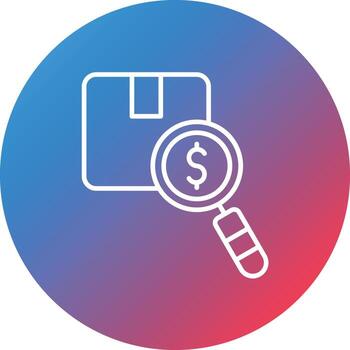 Minimum Viable Product Line Gradient Circle Background Icon vector