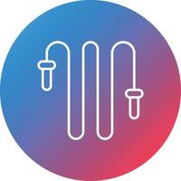 Skipping Rope Line Gradient Circle Background Icon vector