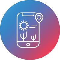 Heat Maps Line Gradient Circle Background Icon vector