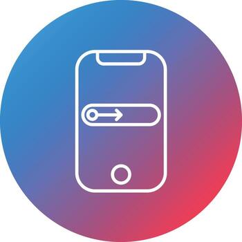 botón línea gradiente círculo fondo icono vector