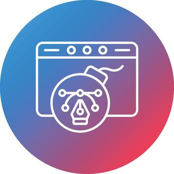 icono de fondo de círculo degradado de línea de deuda de diseño vector