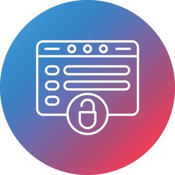 Open Source Line Gradient Circle Background Icon vector