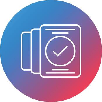 icono de fondo de círculo degradado de línea de control de versión vector