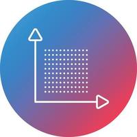 Dots Per Inch Line Gradient Circle Background Icon vector