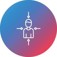 User Centered Design Line Gradient Circle Background Icon vector