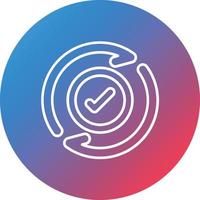 Iteration Line Gradient Circle Background Icon vector