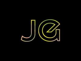 logotipo de letra jg con vector de textura de arco iris colorido. vector profesional.