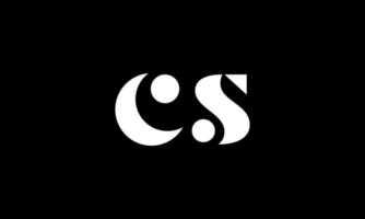 initial letter CS logo design in black background. pro vector. vector