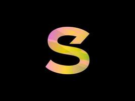 S Letter Logo With Colorful Rainbow Texture Vector. Pro vector. vector