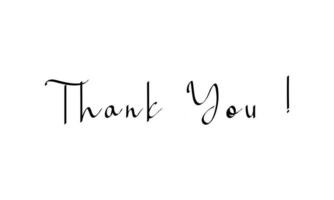 Thank You handwritten lettering post card design. pro vector. vector