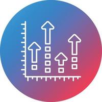 Market Prediction Line Gradient Circle Background Icon vector