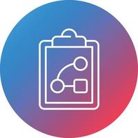 Tactical Line Gradient Circle Background Icon vector