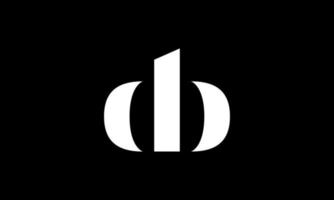 initial letter DB logo design in black background. pro vector. vector