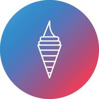 Ice Cream Line Gradient Circle Background Icon vector