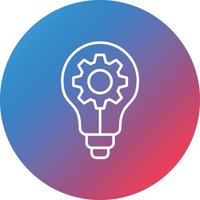 Idea Generation Line Gradient Circle Background Icon vector