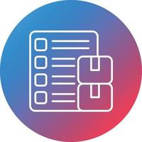 Production Priorities Line Gradient Circle Background Icon vector