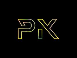 logotipo de letra pk con vector de textura de arco iris colorido. vector profesional.