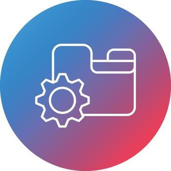 Project Files Line Gradient Circle Background Icon vector