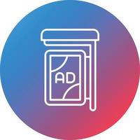 Shelter Ad Line Gradient Circle Background Icon vector