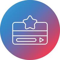 Loyalty Card Line Gradient Circle Background Icon vector