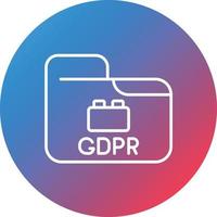 Gdpr Plugin Line Gradient Circle Background Icon vector