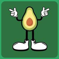 vector illustration of a cartoon fruit character with legs and arms