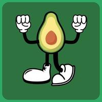 vector illustration of a cartoon fruit character with legs and arms