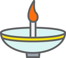 Oil Lamp Vector Icon