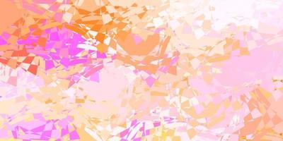 Light Pink, Yellow vector pattern with polygonal shapes.